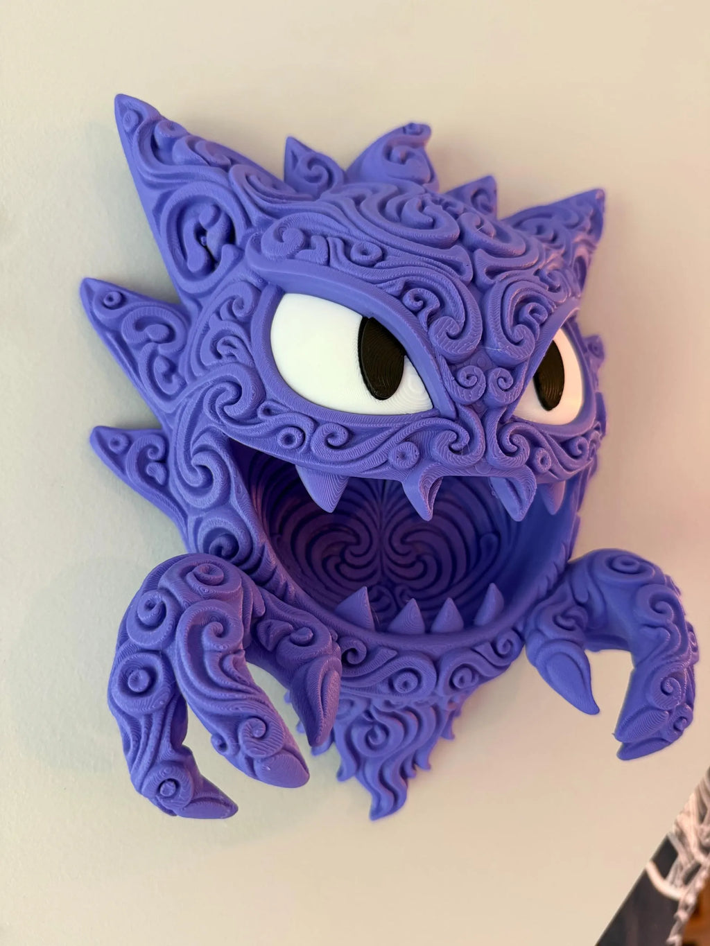 Angled view of Haunter Pokémon wall art showing its dimensional design