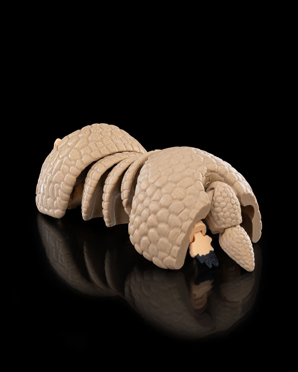 Armadillo articulated 3D printed toy by 3DPRINTSWA from the Articulated Animals collection with detailed scaly armor and flexible linked segments