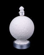 Bright Phases – Table Lamp featuring a textured illuminated moon with an astronaut topper on a round base by 3DPRINTSWA from Lamps/Lights collection