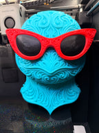 3D printed Squirtle Pokémon wall art wearing oversized red sunglasses