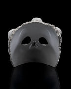 Interior of the Ghoul Face mask showing the curved face opening and eye and nose cutouts.