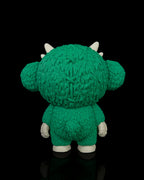 Moki green pull-chain monster fidget toy, back view
