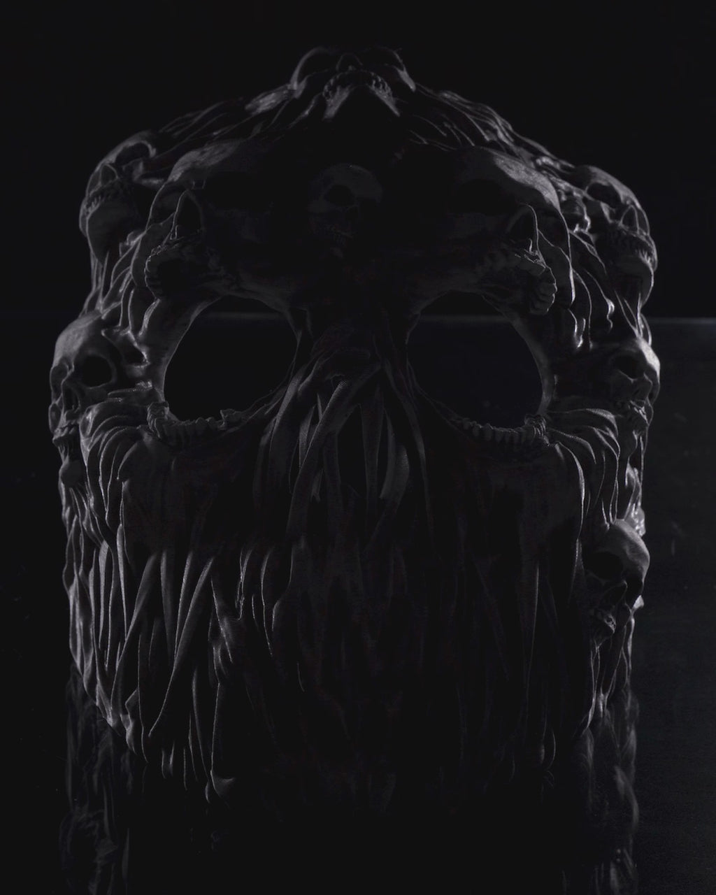 3D-Printed Ghoul Face Skull Halloween Mask